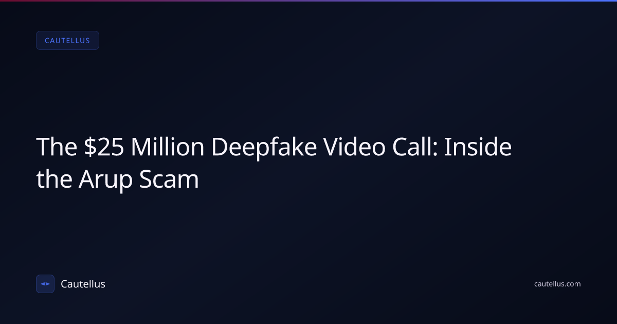 The $25 Million Deepfake Video Call: Inside the Arup Scam