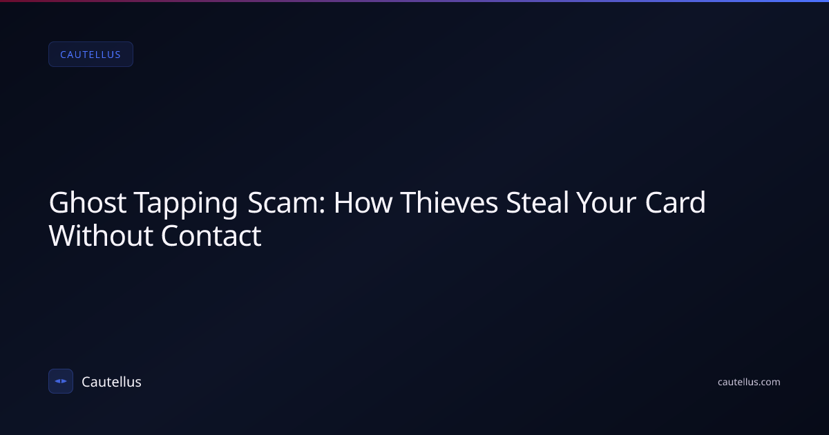 Ghost Tapping Scam: How Thieves Steal Your Card Without Contact