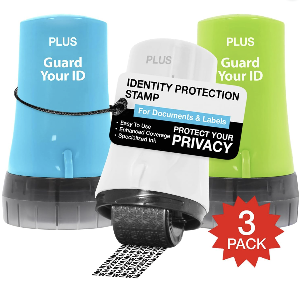 Identity Theft Protection Roller Stamp (3-Pack)