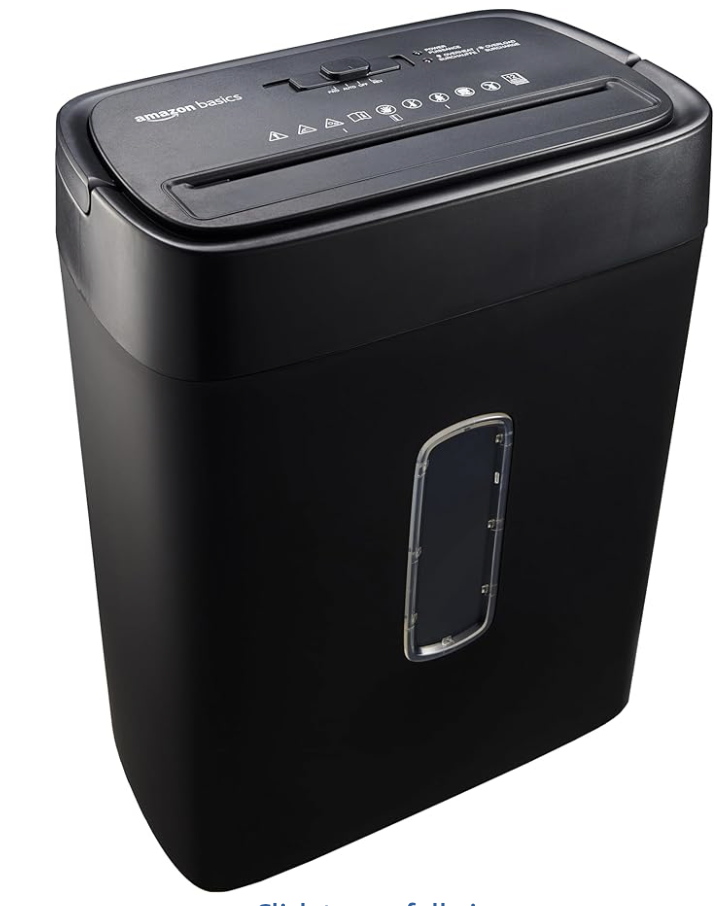 Amazon Basics 12-Sheet Cross-Cut Shredder